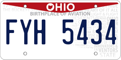 OH license plate FYH5434