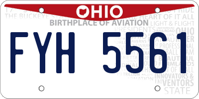 OH license plate FYH5561