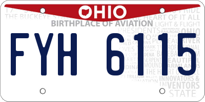 OH license plate FYH6115
