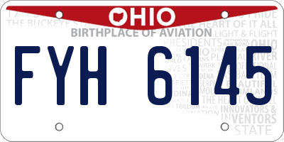 OH license plate FYH6145