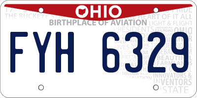 OH license plate FYH6329