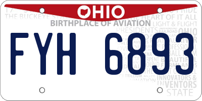 OH license plate FYH6893