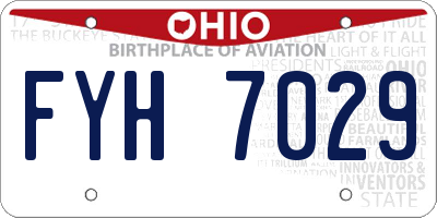 OH license plate FYH7029