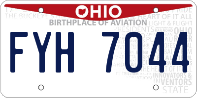 OH license plate FYH7044