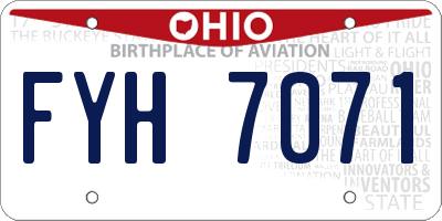 OH license plate FYH7071