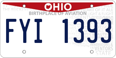 OH license plate FYI1393