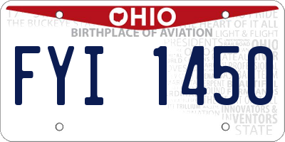 OH license plate FYI1450