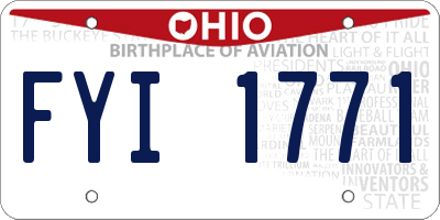 OH license plate FYI1771