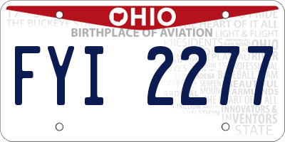 OH license plate FYI2277
