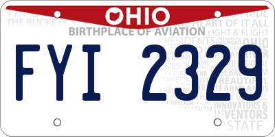 OH license plate FYI2329
