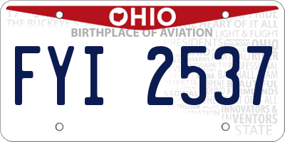 OH license plate FYI2537