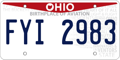 OH license plate FYI2983