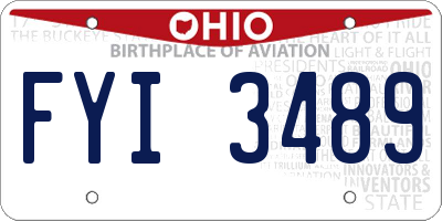 OH license plate FYI3489