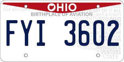 OH license plate FYI3602