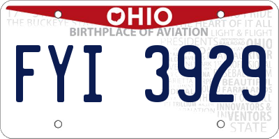 OH license plate FYI3929