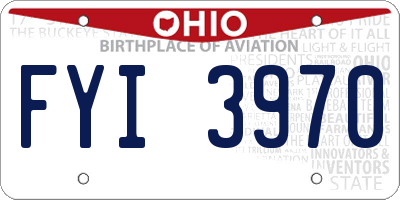 OH license plate FYI3970