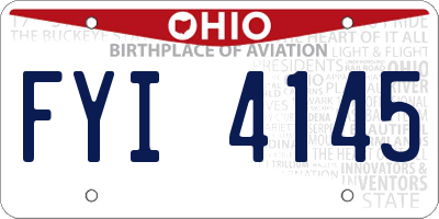 OH license plate FYI4145