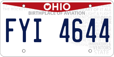 OH license plate FYI4644