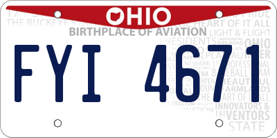 OH license plate FYI4671