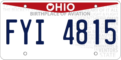 OH license plate FYI4815