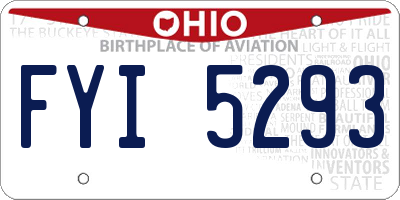 OH license plate FYI5293