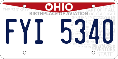 OH license plate FYI5340