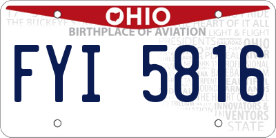 OH license plate FYI5816
