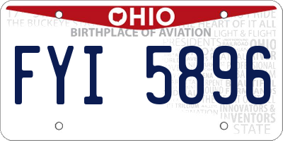 OH license plate FYI5896