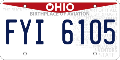 OH license plate FYI6105