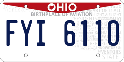 OH license plate FYI6110