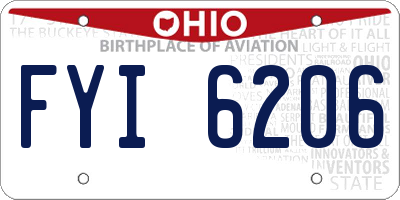 OH license plate FYI6206