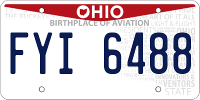OH license plate FYI6488