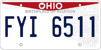 OH license plate FYI6511