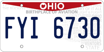 OH license plate FYI6730