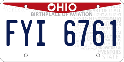 OH license plate FYI6761