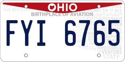 OH license plate FYI6765