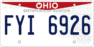 OH license plate FYI6926