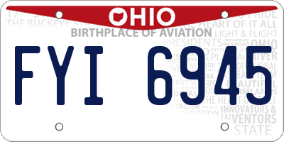 OH license plate FYI6945