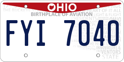 OH license plate FYI7040
