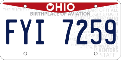 OH license plate FYI7259