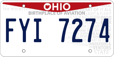 OH license plate FYI7274