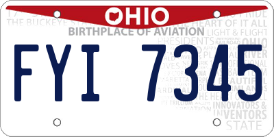 OH license plate FYI7345