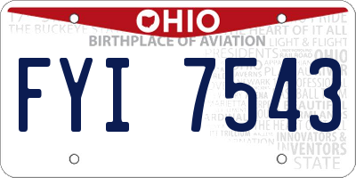 OH license plate FYI7543
