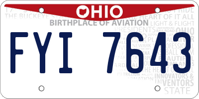 OH license plate FYI7643