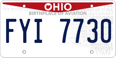 OH license plate FYI7730