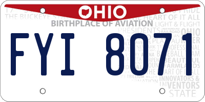 OH license plate FYI8071