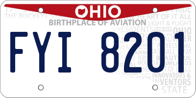 OH license plate FYI8201
