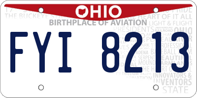 OH license plate FYI8213