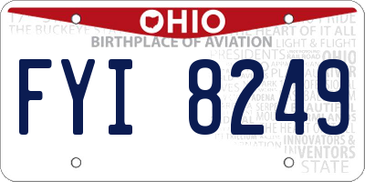 OH license plate FYI8249