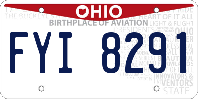 OH license plate FYI8291